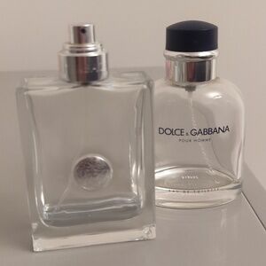 Versace Silver Clear Fragrance + Dolce Gabbana Pour Homme Almost Empty